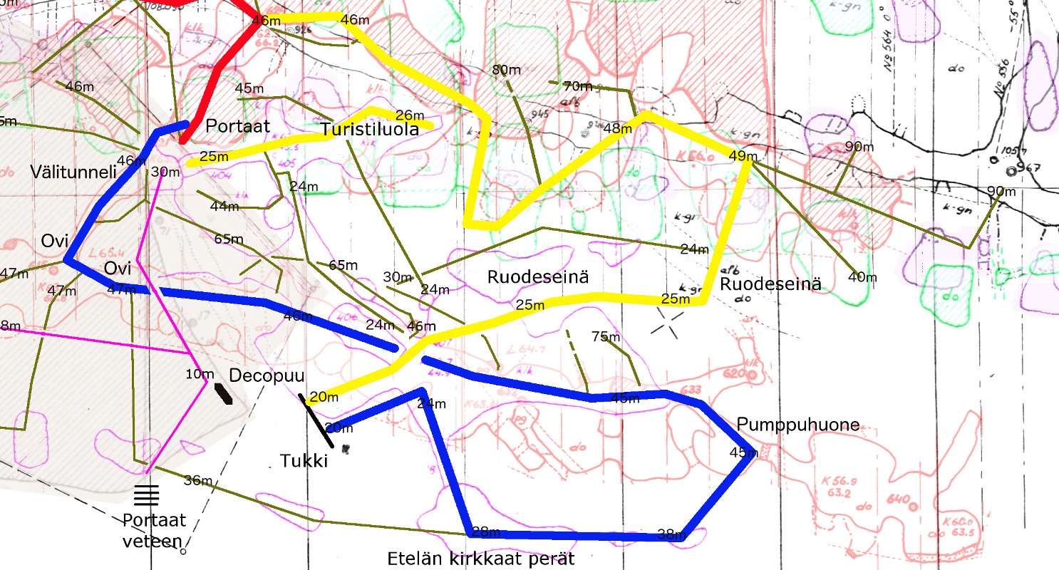 Keltainen ja sininen reitti